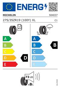 Efficiency label - MICHELIN, PILOT SUPER SPORT * 275/35ZR19